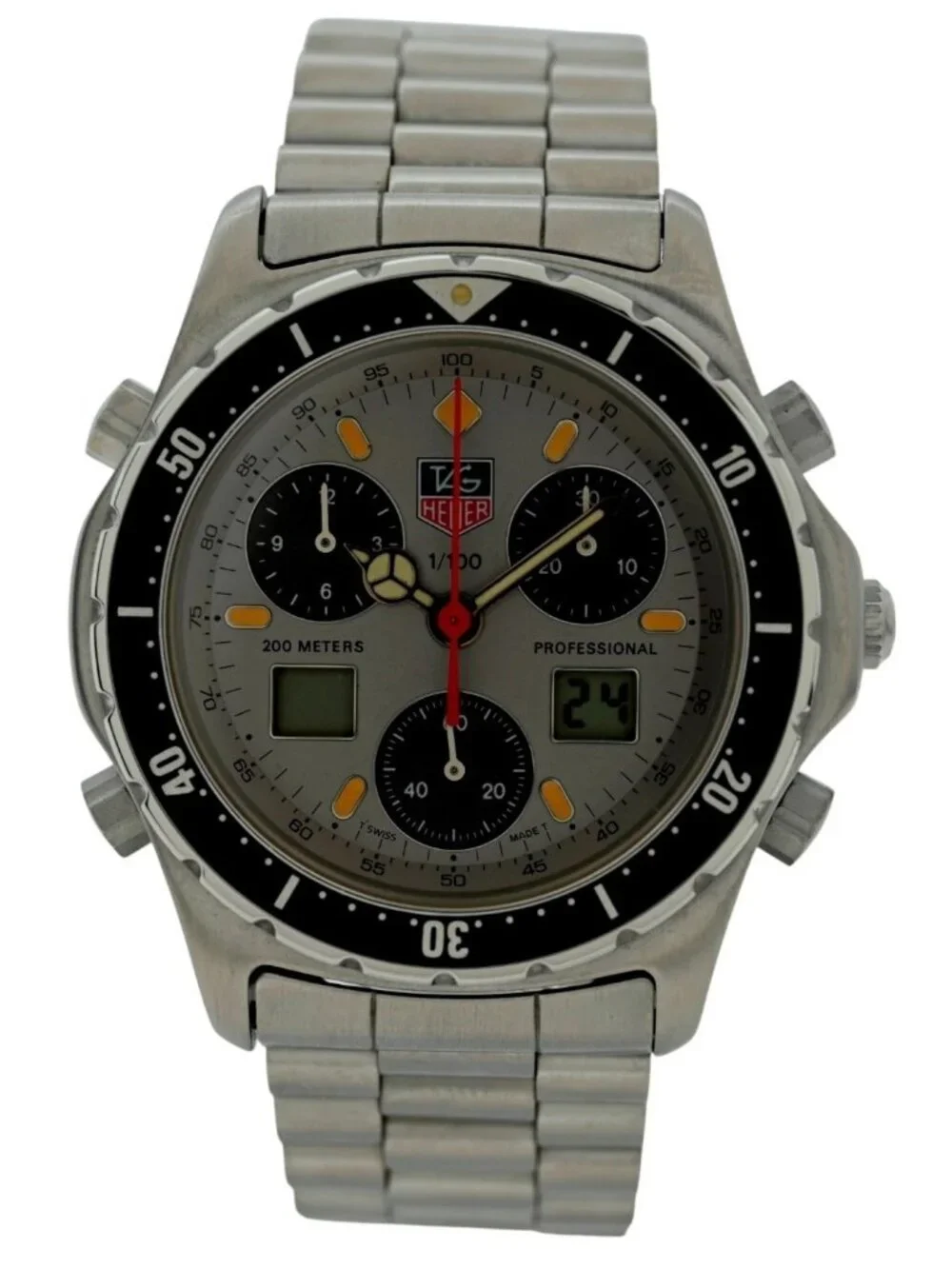 Tag Heuer 38mm Men's Professional 2000 Series Ani-Digi Chronograph Watch 270.206